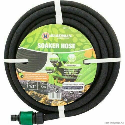 7.5M / 15M 1/2" SOAKER HOSE WATER DRIP SEEP IRRIGATION FLEXIBLE GARDEN LAWN